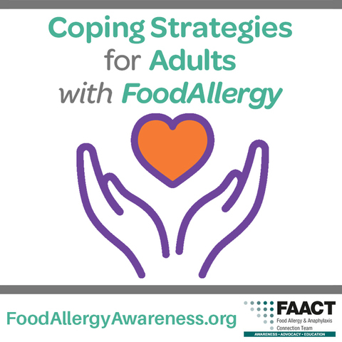 Coping Strategies for Adults with Food AllergyÂ with hands with heart